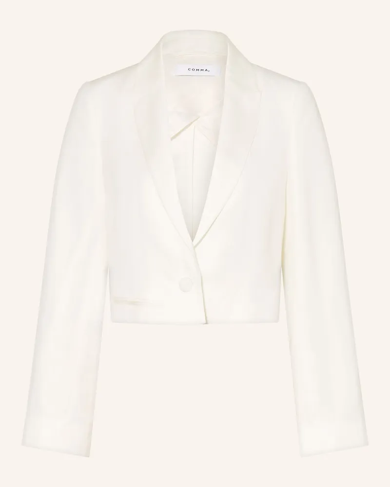 COMMA Blazer mit Leinen Weiss