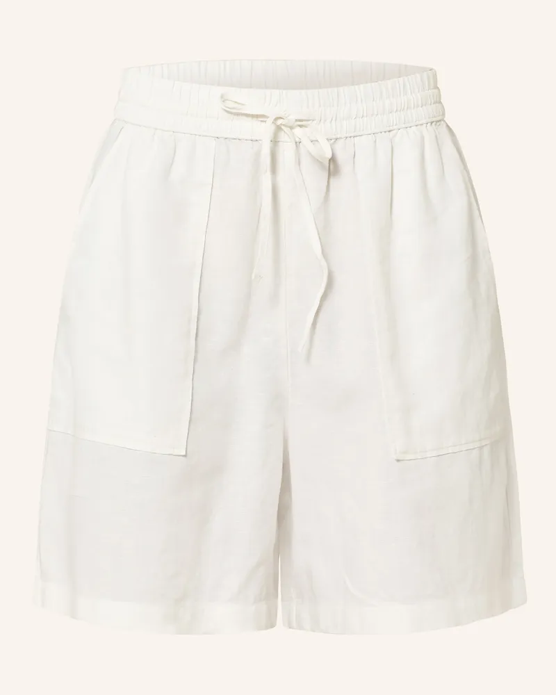 Marc O'Polo Shorts Mit Leinen weiss Weiss