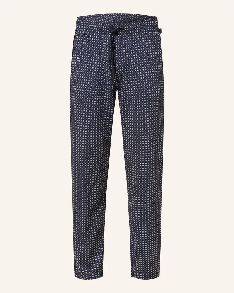 Calida Schlafhose Remix Basic Sleep blau Schwarz