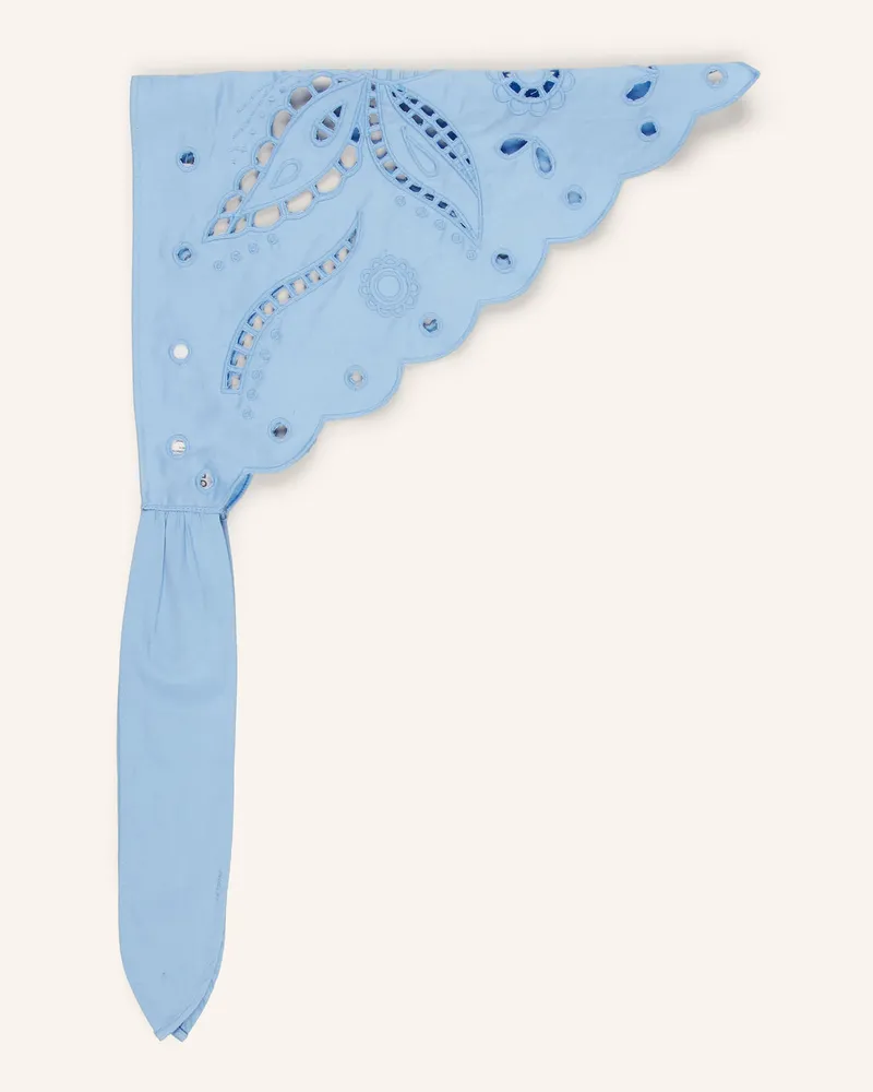 Claudie Pierlot Dreieckstuch aus Lochspitze Hellblau