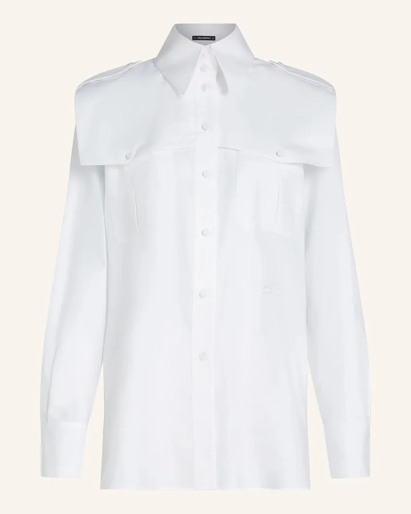 Karl Lagerfeld Bluse weiss Weiss