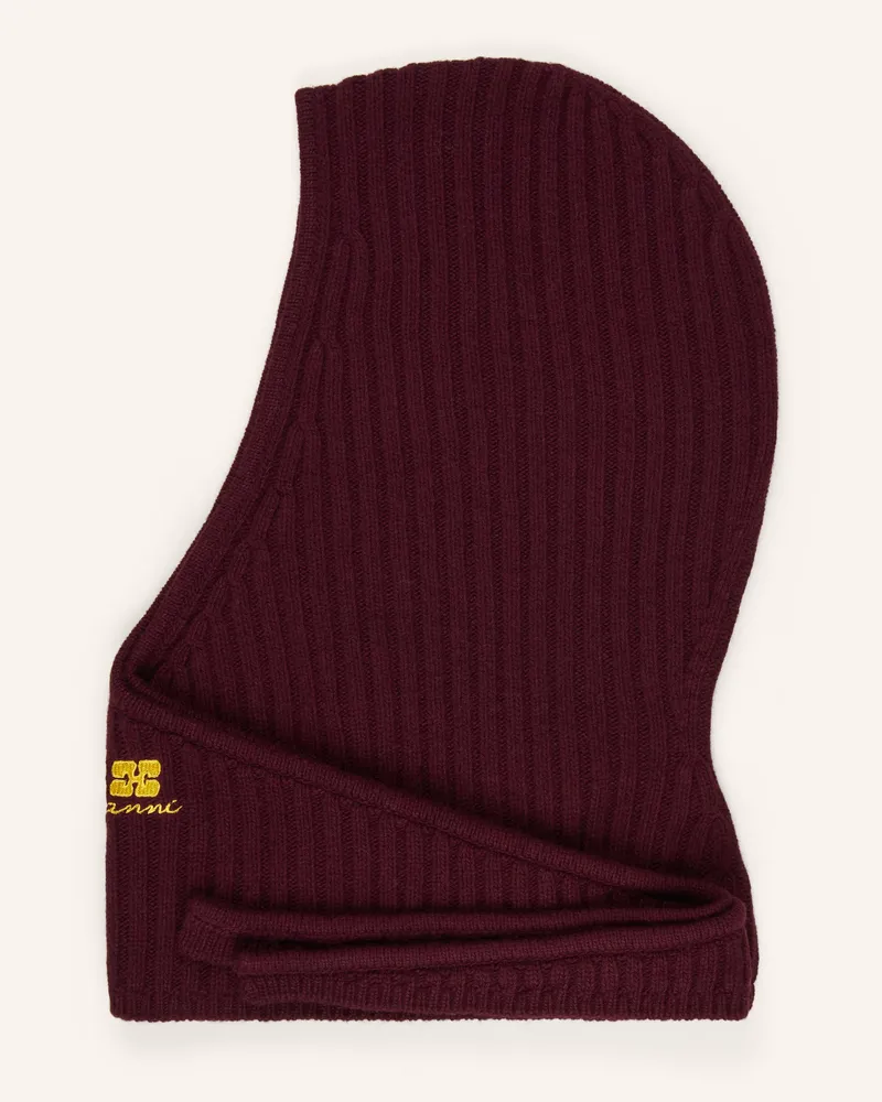 Ganni Balaclava rot Dunkelrot