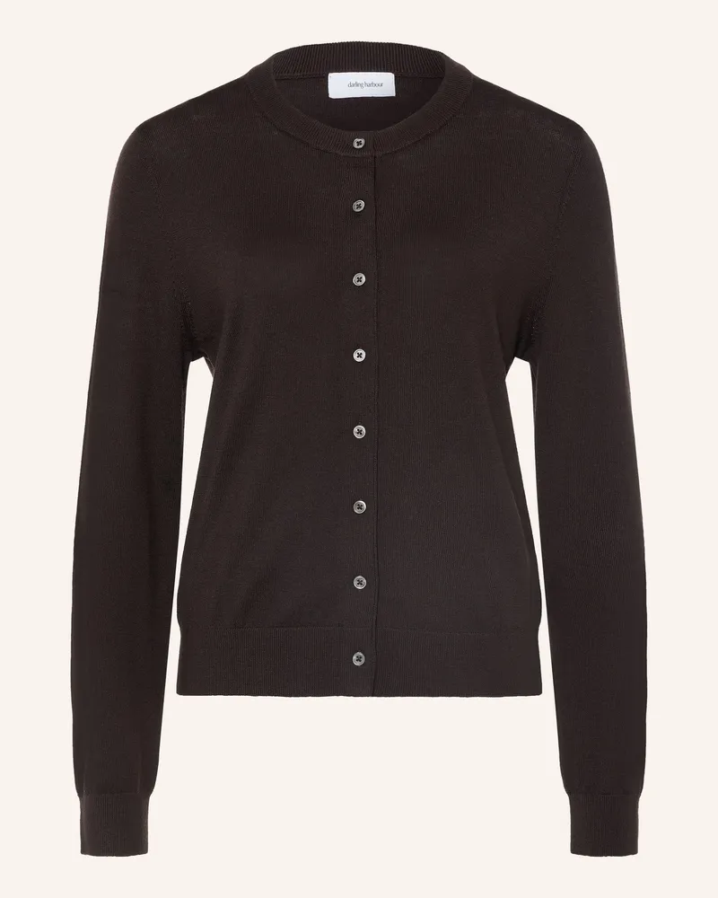 Darling Harbour Strickjacke Aus Merinowolle braun Dark