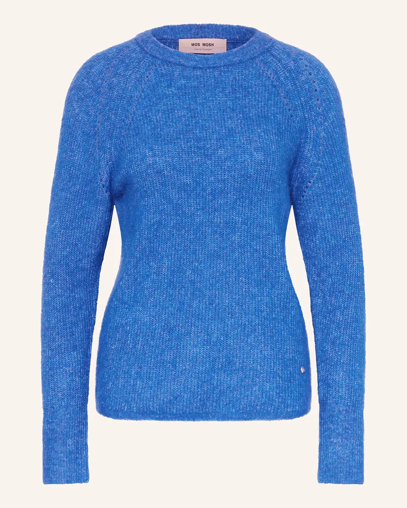 Mos Mosh Pullover MMTAMMY THORA mit Alapka und Cashmere Blau