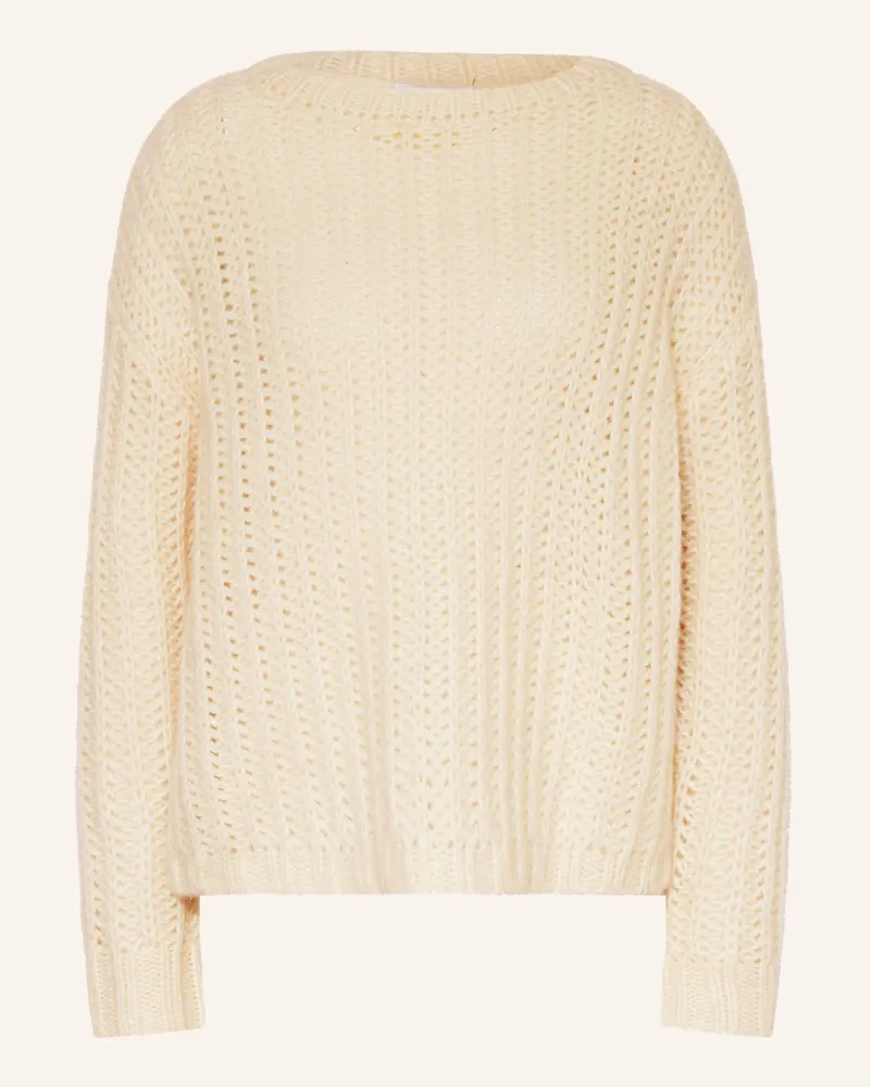 Mrs & HUGS Cashmere-Pullover Weiss