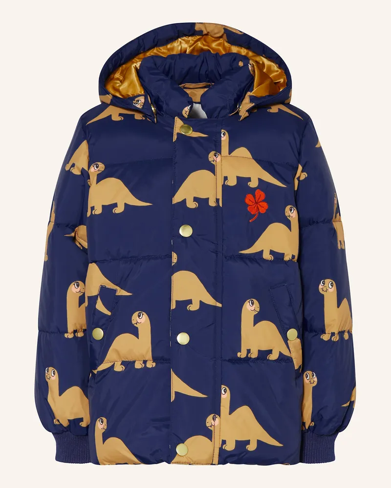 Mini Rodini Steppjacke mit abnehmbarer Kapuze Blau