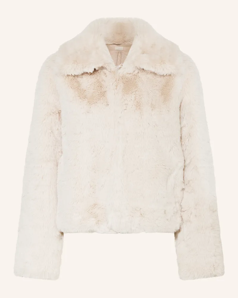 Milano Italy Kunstpelz-Jacke Creme