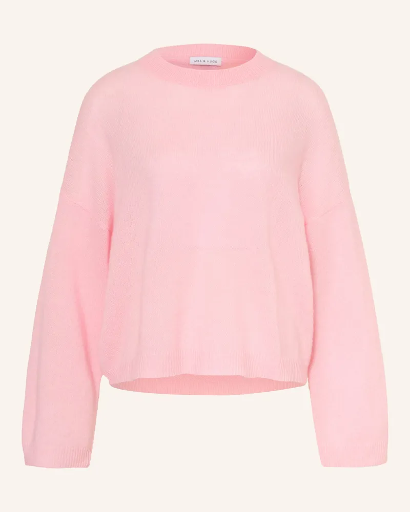 Mrs & HUGS Pullover Mit Cashmere rosa Rosa
