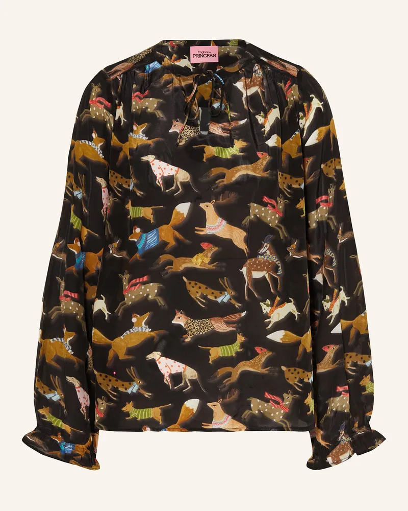 Frogbox Blusenshirt schwarz Schwarz