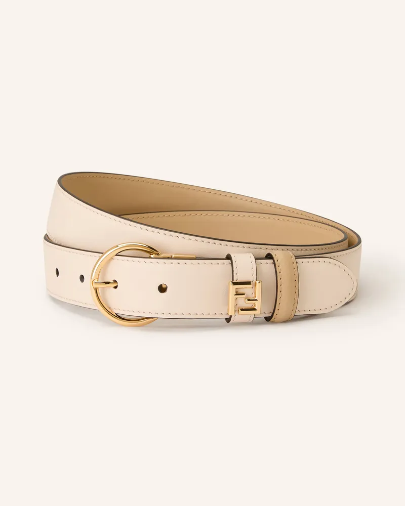 Fendi Ledergürtel Zum Wenden rosa Creme
