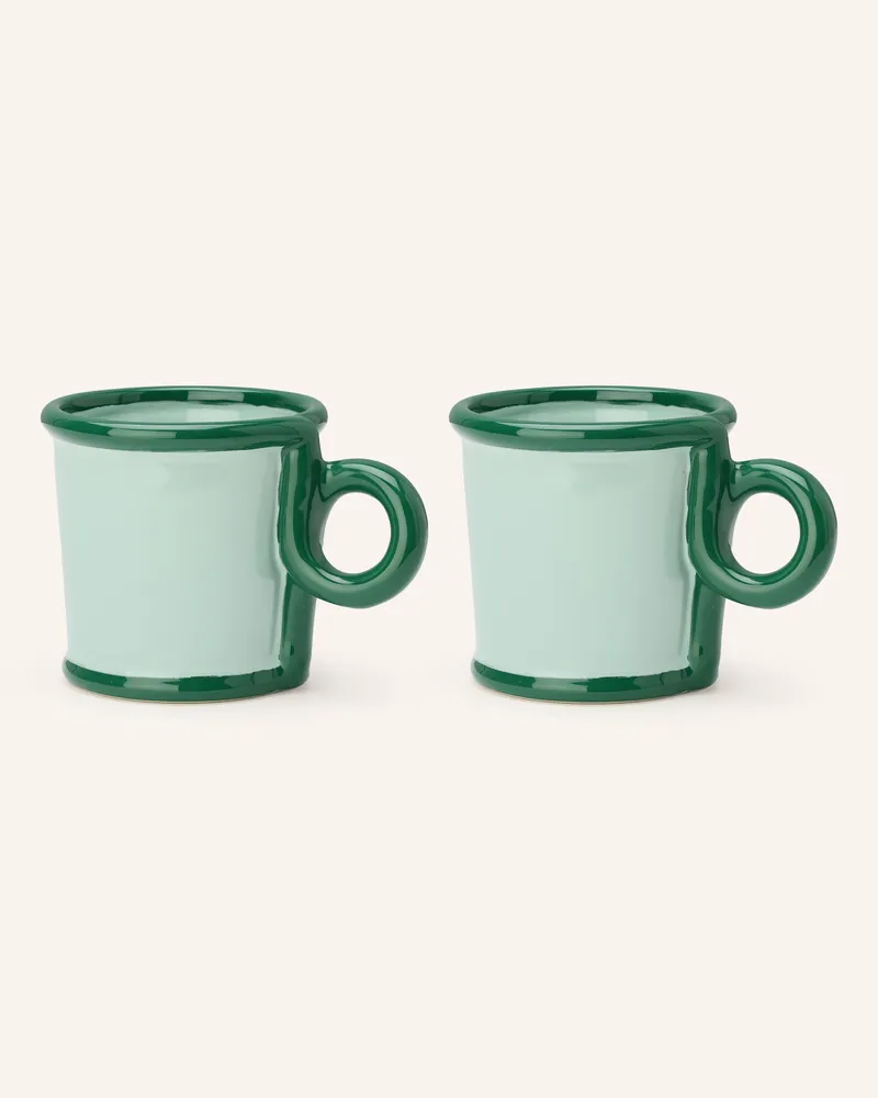 &k amsterdam 2er-Set Henkelbecher LOOP Hellgrün