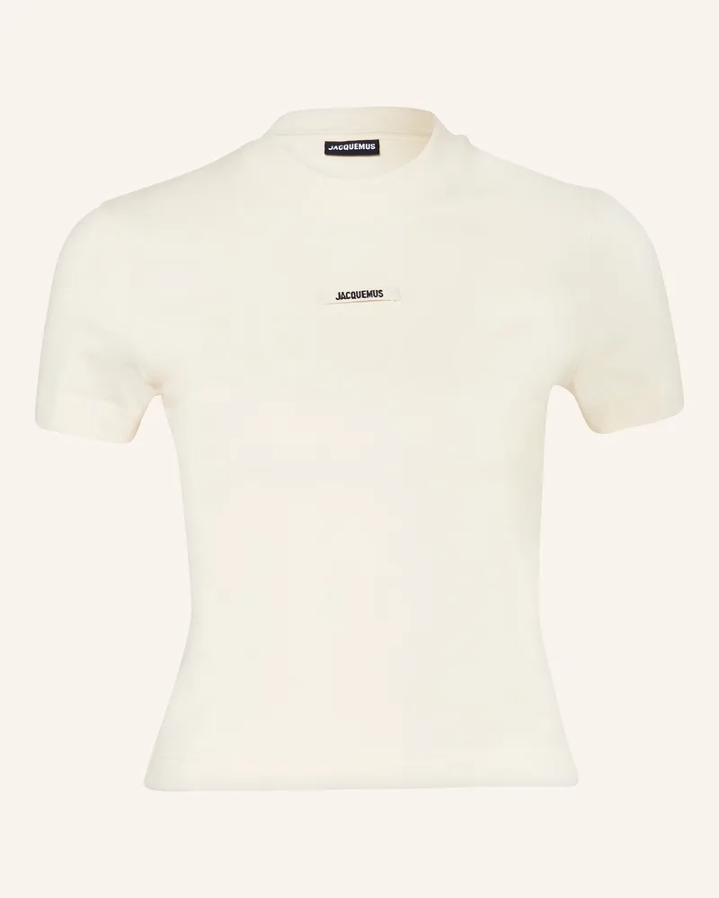 Jacquemus T-Shirt Le Tshirt Gros Grain beige Creme