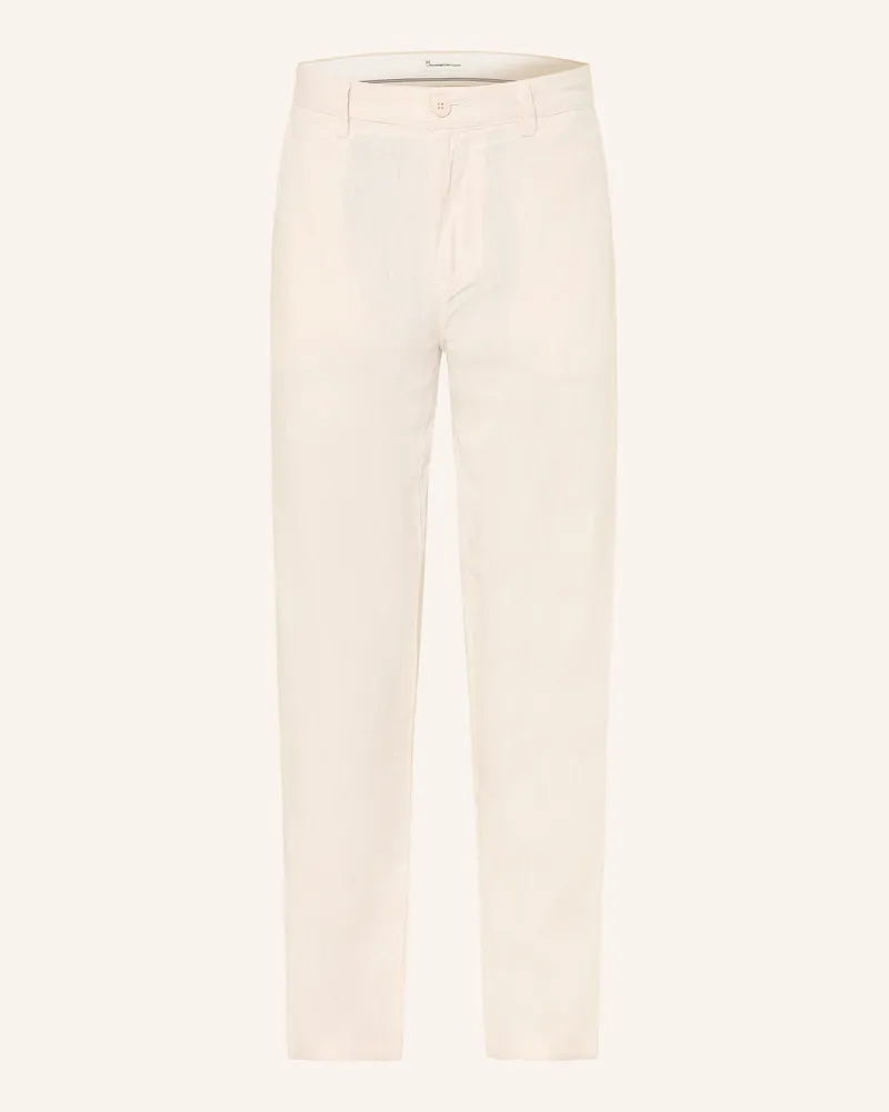 Knowledge Cotton Apparel Leinenchino Chuck beige Dunkelbraun