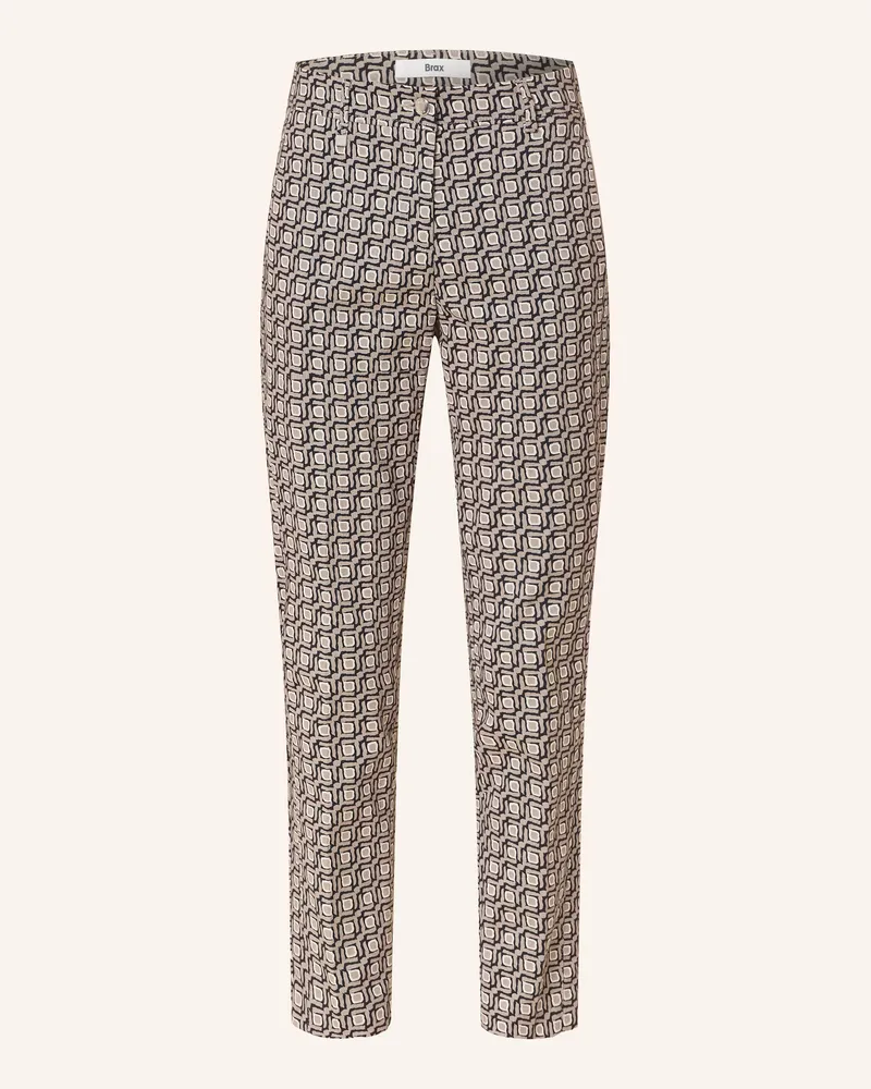 Brax Jacquard-Hose Maron S braun Schwarz
