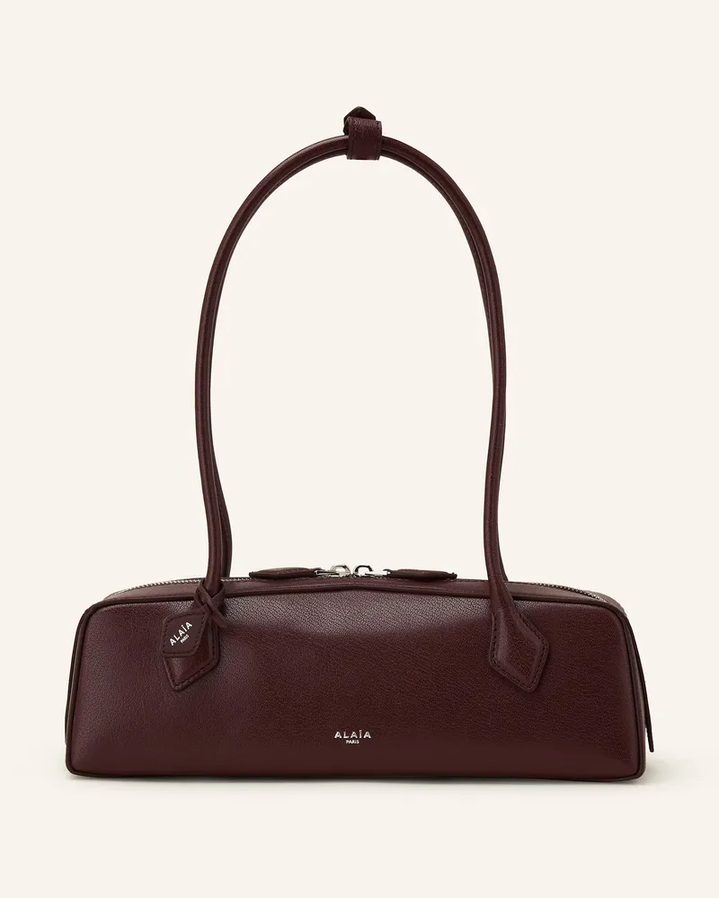 Alaïa Schultertasche Le Teckel Medium rot Dunkelrot