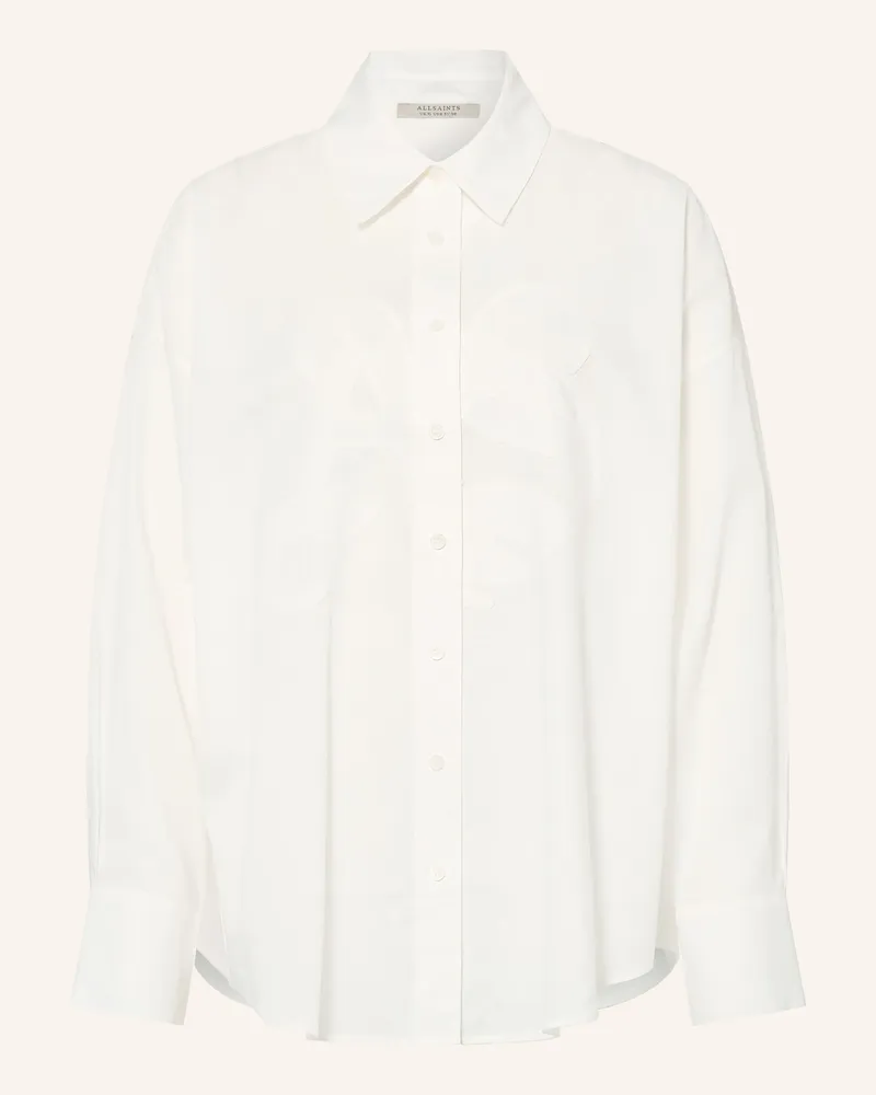 AllSaints Hemdbluse Sparrow Mit Leinen weiss Weiss
