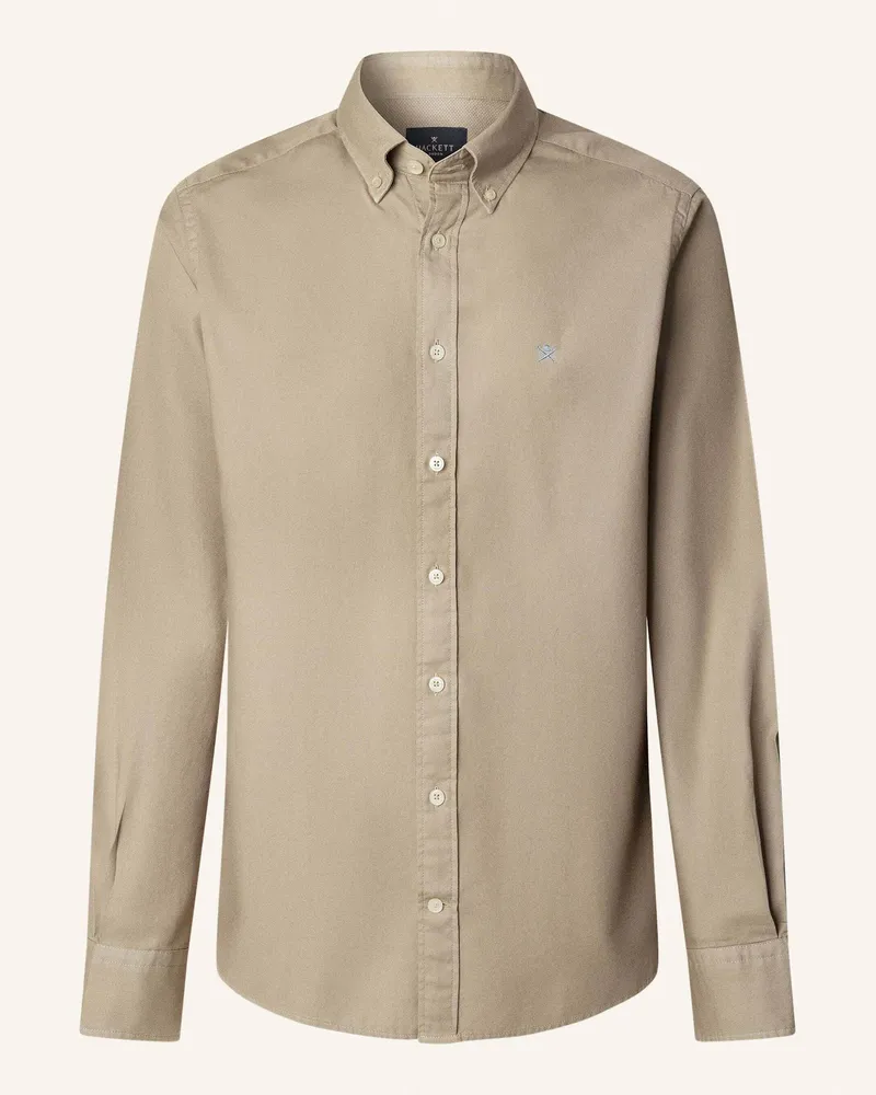 Hackett Freizeithemd ESS GMT DYED OXFORD Oliv