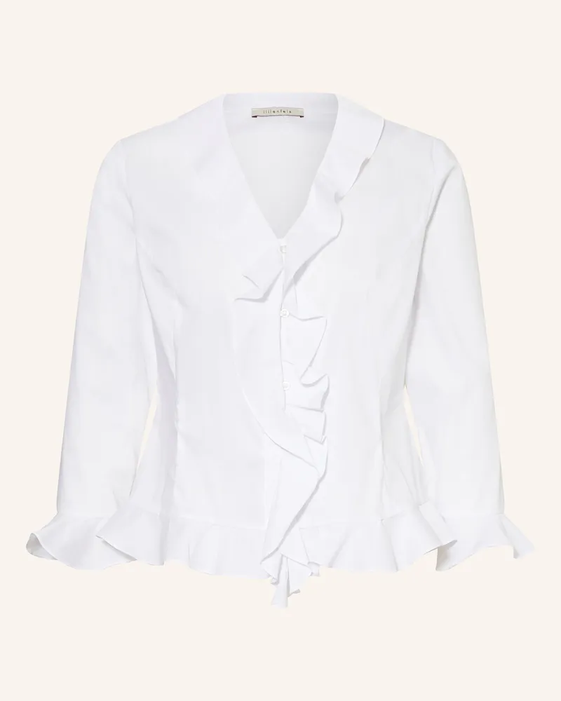 lilienfels Bluse mit Volants Weiss