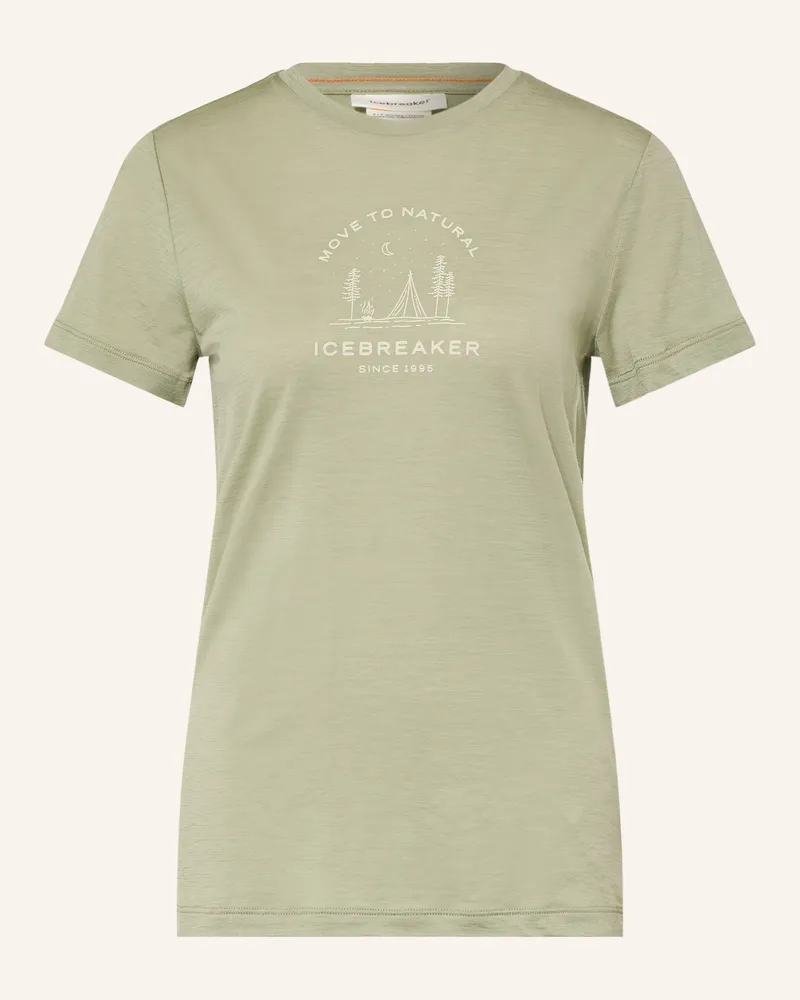 Icebreaker T-Shirt 150 Tech Lite Aus Merinowolle gruen Khaki