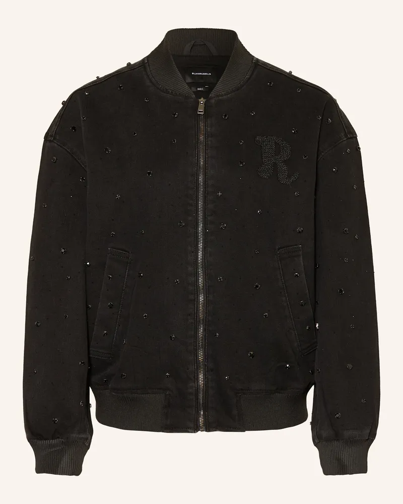 Elias Rumelis Jeansblouson ISLA mit Schmucksteinen Schwarz