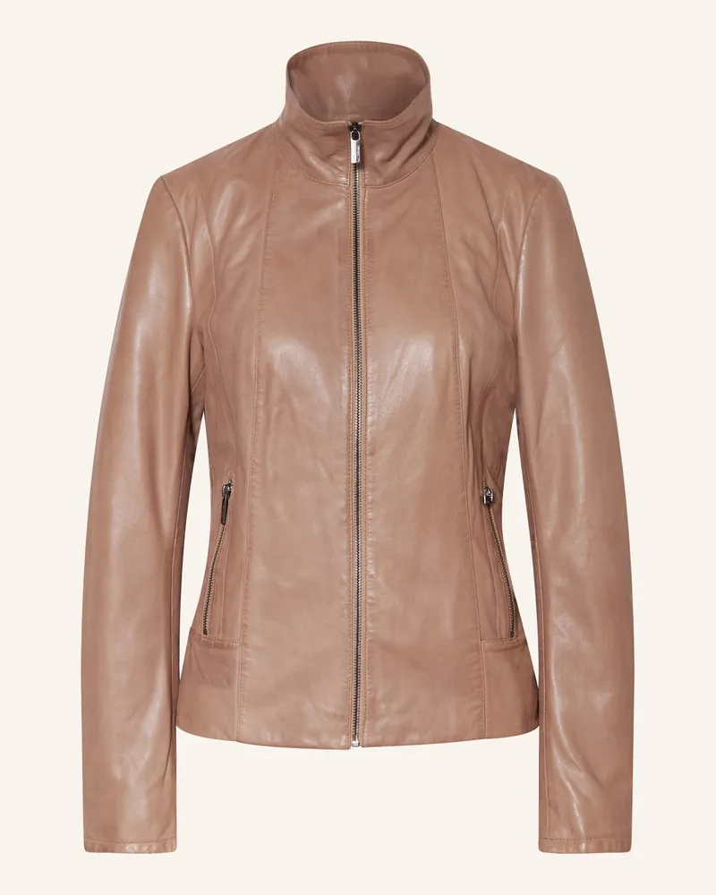 Milestone Lederjacke MSVELA Beige