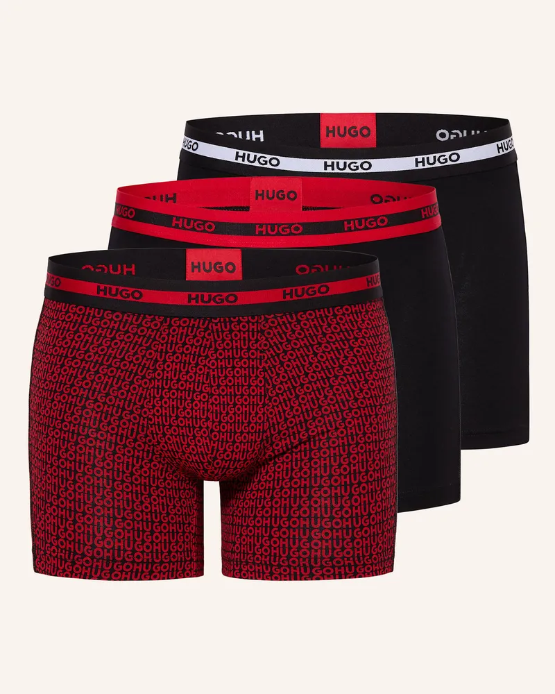 HUGO BOSS 3er-Pack Boxershorts PLANET DES Rot