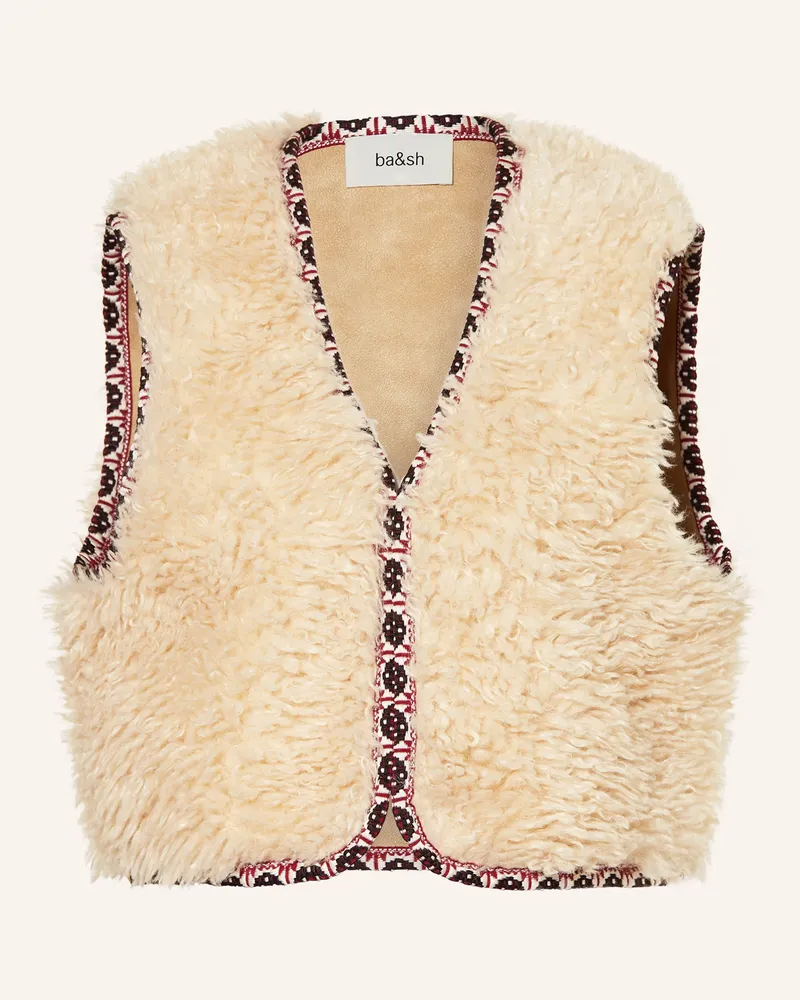 ba&sh Kunstfell-Weste CELTON Ecru
