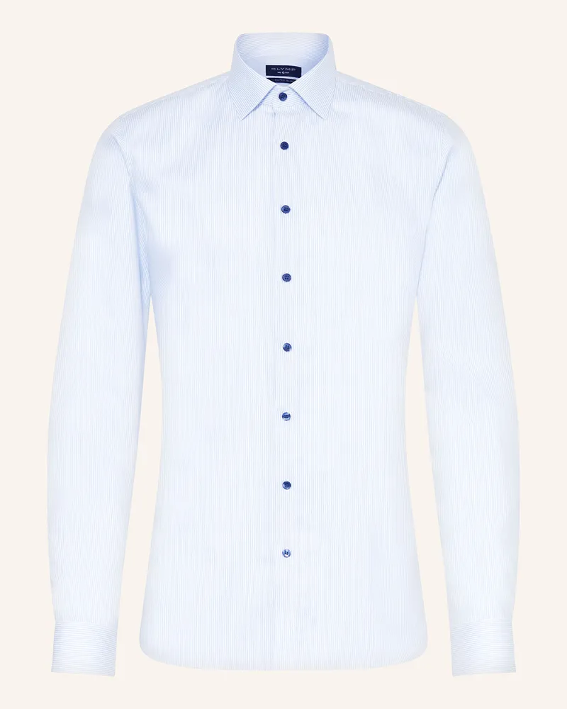 Olymp Hemd No. Six Super Slim Mit Extralangem Arm blau Weiss
