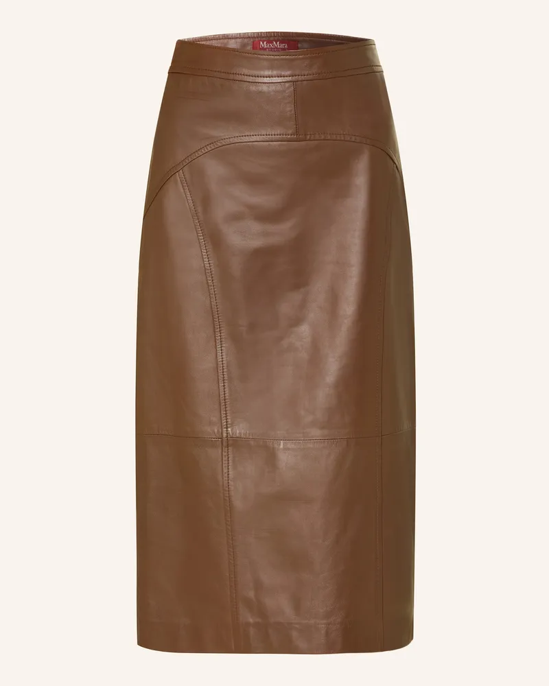 Max Mara Lederrock TAIGA Braun