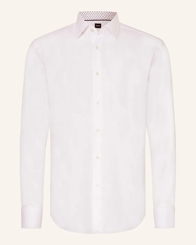 HUGO BOSS Hemd HANK Slim Fit Weiss