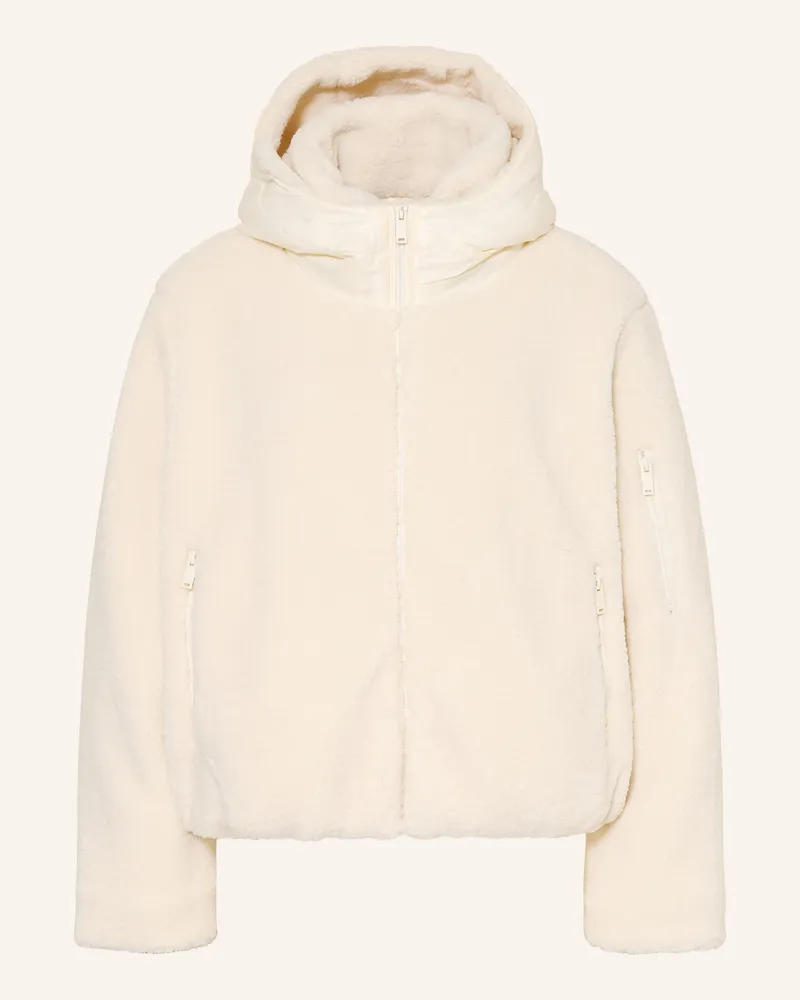 RINO & PELLE Teddyfell-Jacke Jayla Im Materialmix weiss Creme