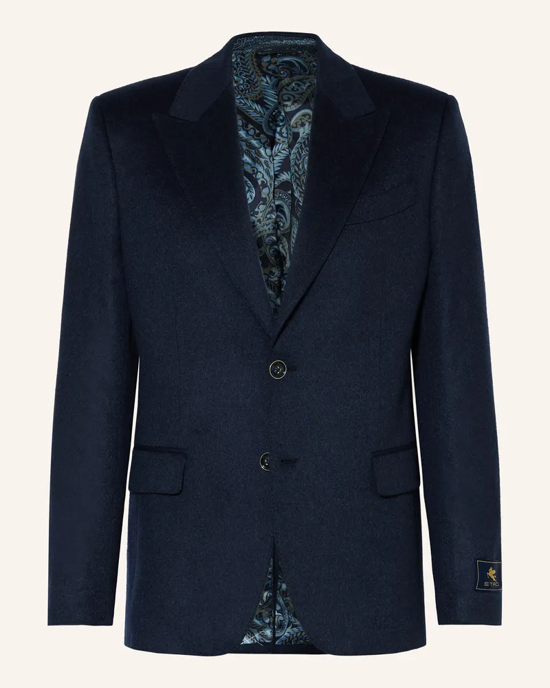 Etro Sakko Regular Fit aus Cashmere Dunkelblau