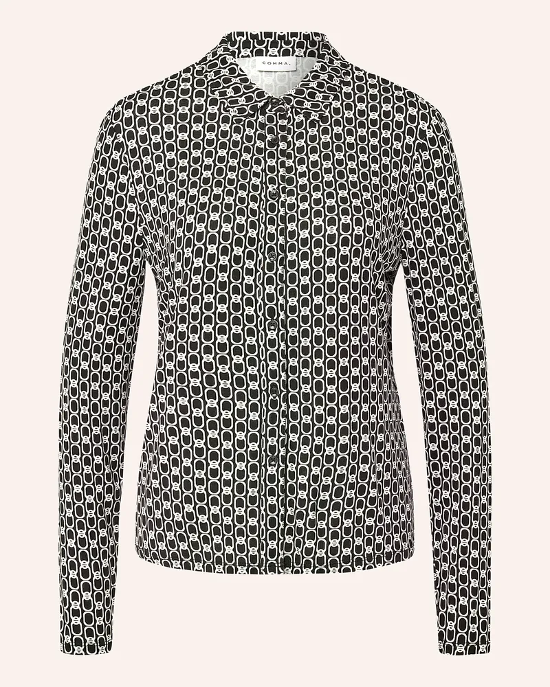 COMMA Hemdbluse Schwarz