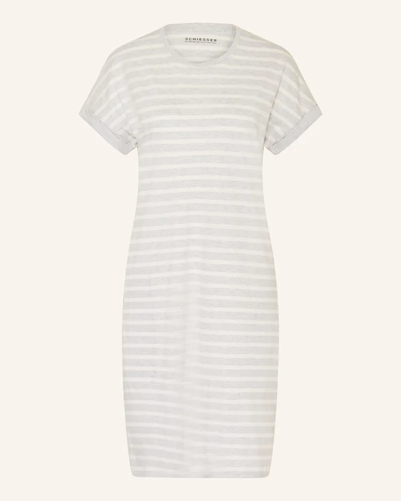 Schiesser Nachthemd Casuals Essentials grau Hellgrau