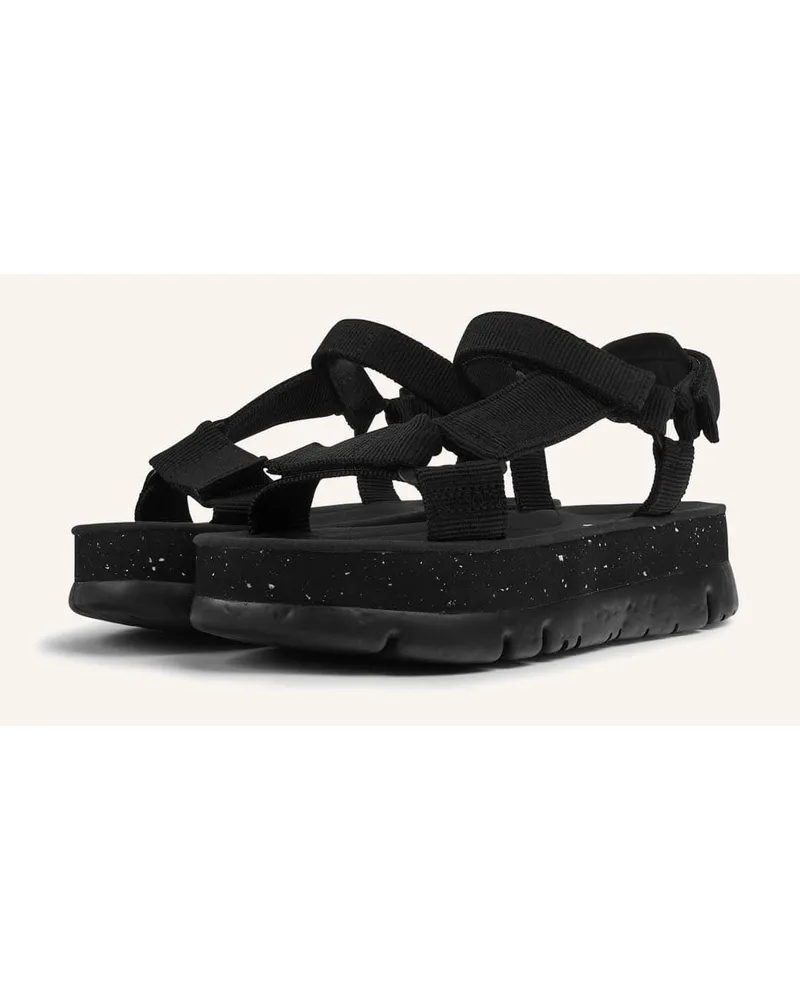 Camper Riemchensandalen ORUGA UP - SCHWARZ Schwarz