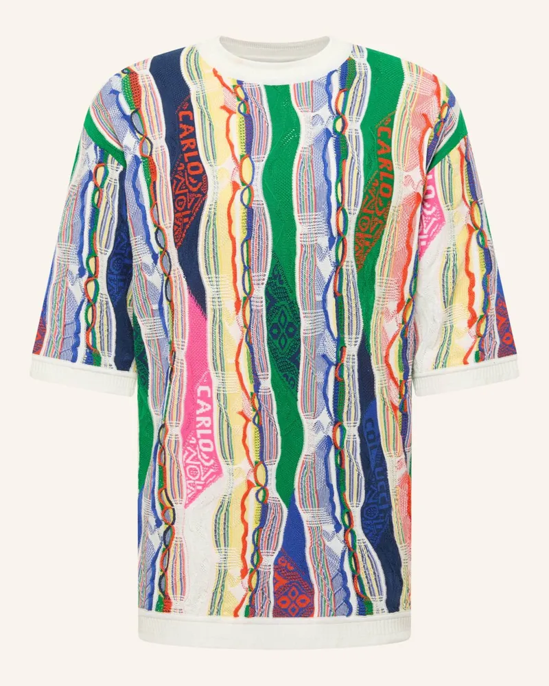Carlo Colucci 3D Strick T-Shirt FAVETTA Weiss