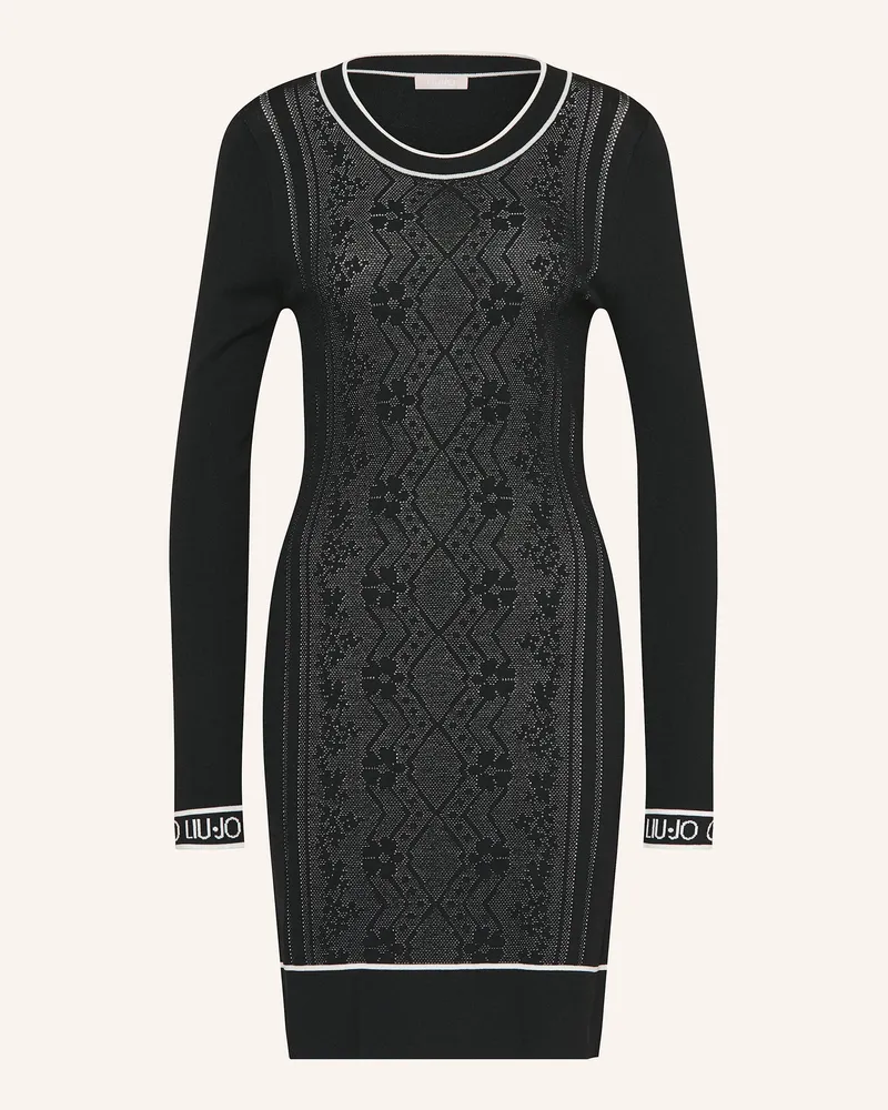 Liu Jo Strickkleid mit Spitze Schwarz