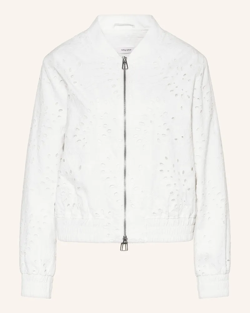 Darling Harbour Blouson mit Lochspitze Weiss