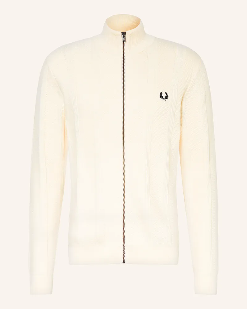 Fred Perry Strickjacke Ecru