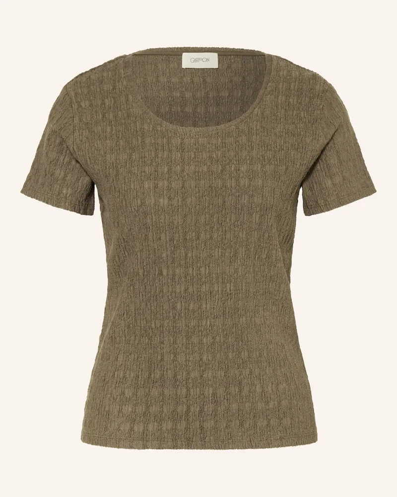 Cartoon T-Shirt gruen Oliv