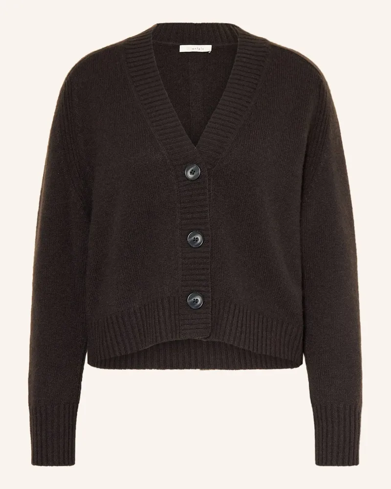 lilienfels Strickjacke aus Cashmere Dunkelbraun