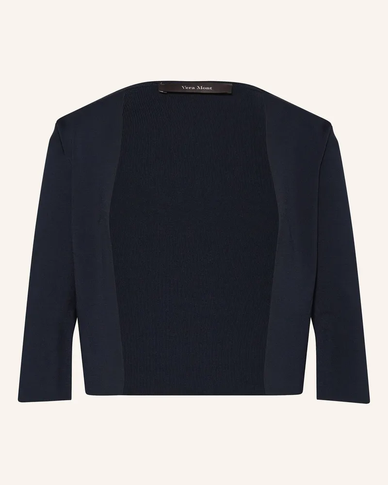 Vera Mont Bolero Mit 3/4-Arm blau Dunkelblau