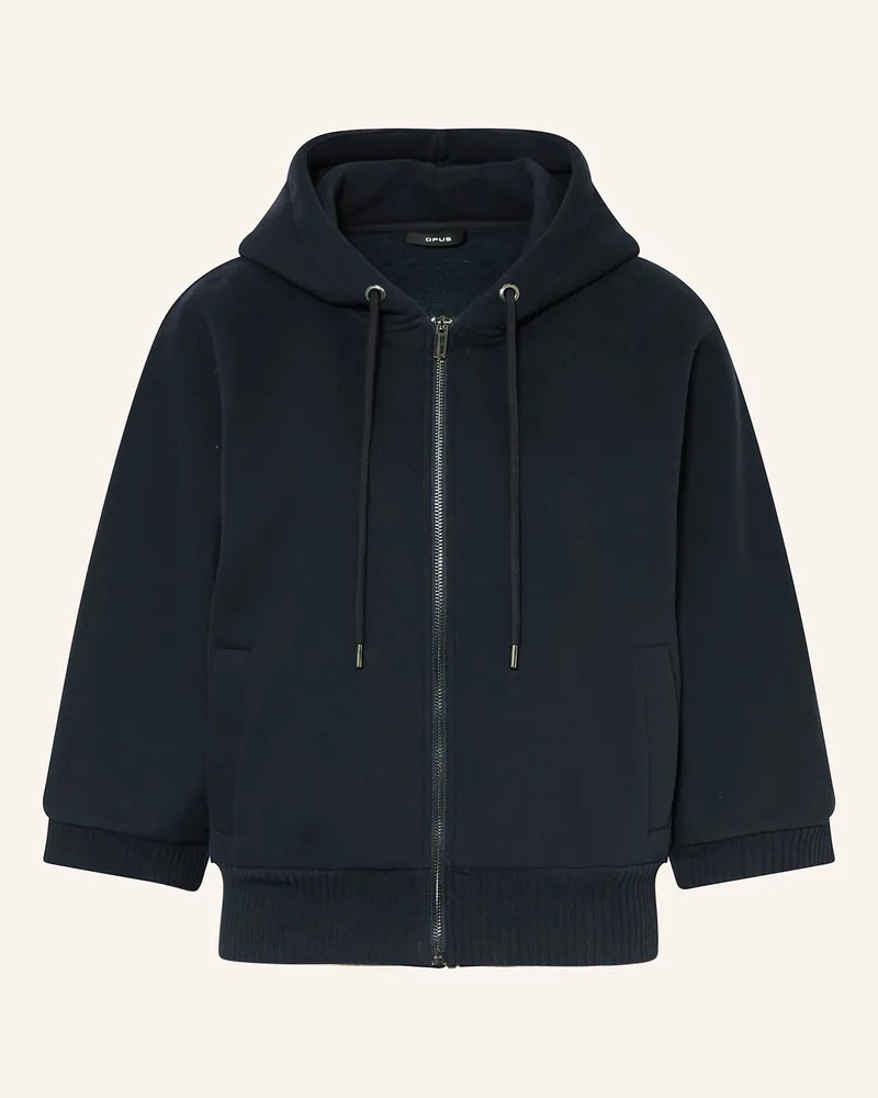 OPUS Sweatjacke GENITA mit 3/4-Arm Dunkelblau