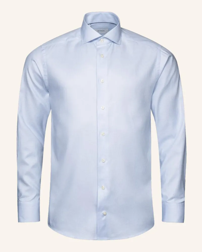Eton Slim fit Twill-Hemd Blau