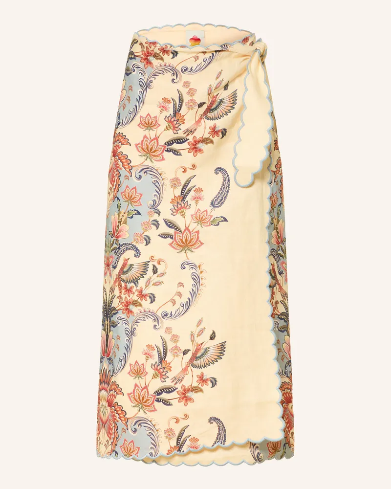 FARM Rio Wickelrock Aus Leinen gelb Hellgelb