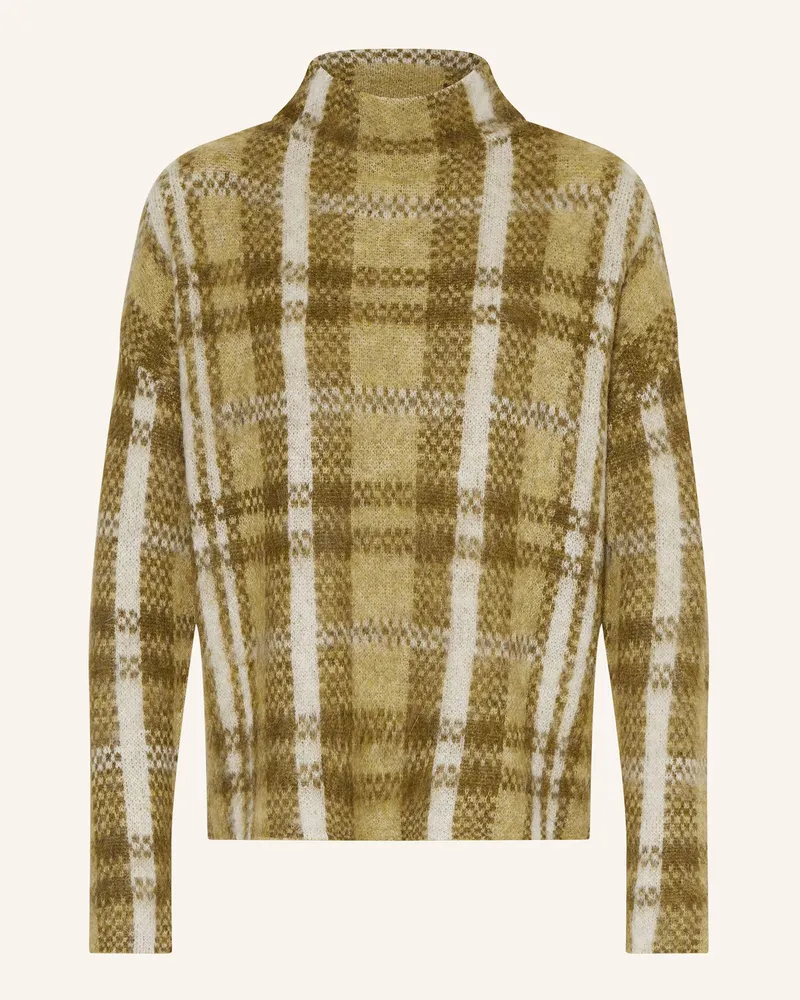 Darling Harbour Strickjacke Mit Alpaka gruen Olive