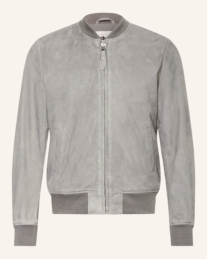 Schott N.Y.C Lederblouson grau Grau
