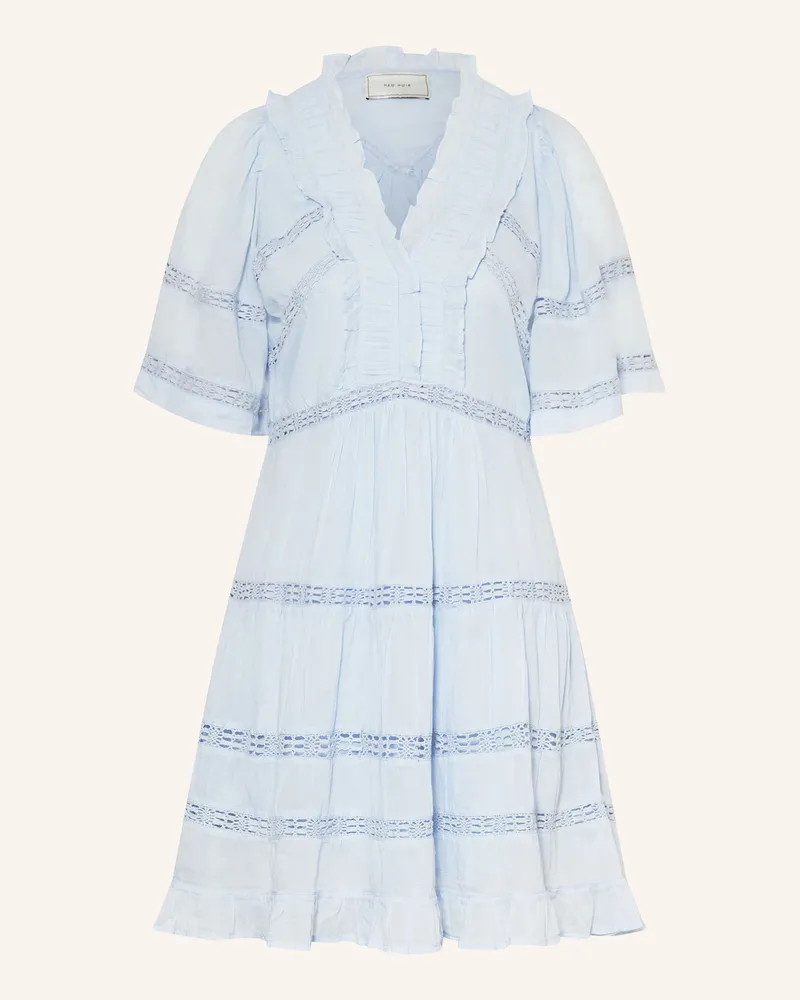Neo Noir Kleid Milene Mit Spitze Und Rüschen blau Hellblau