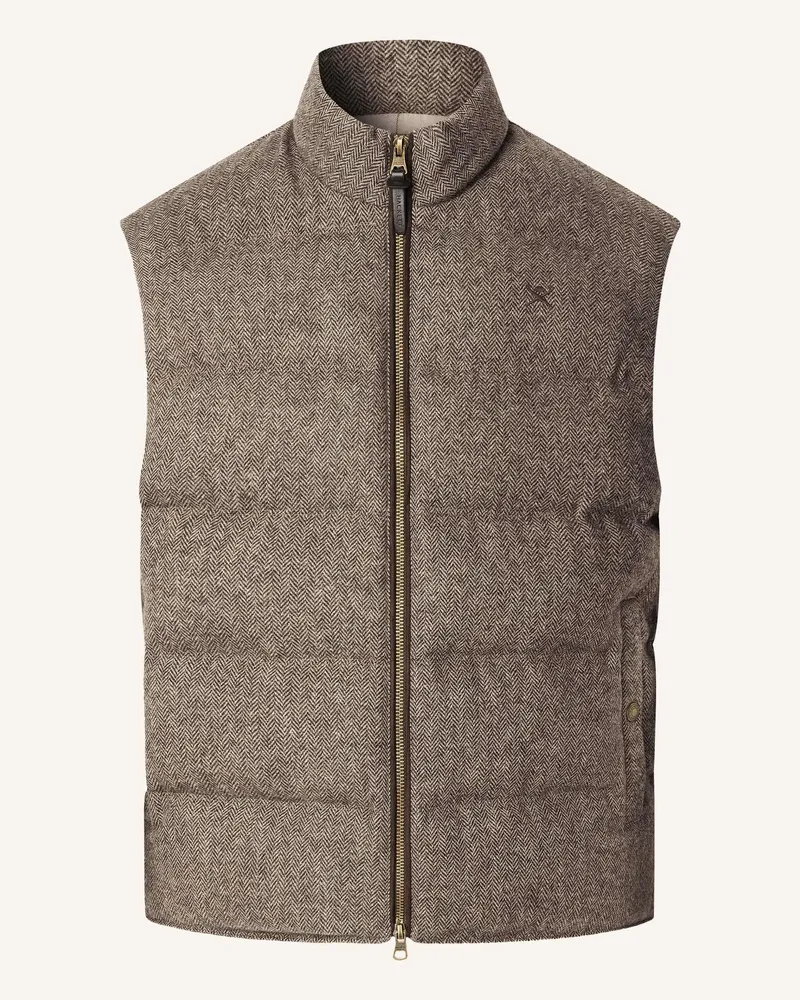 Hackett Gilet PADDED GILET Dunkelbraun