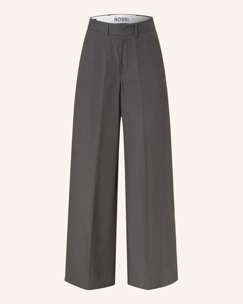 Rossi Marlenehose IVON mit Leinen Dunkelgrau